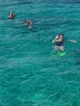 Marie essayait de faire du snorkelling